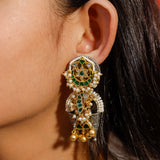 Emerald Kundan Earrings