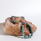 Turquoise Beads Om Rakhi