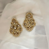 Mesh Polki Statement Earrings