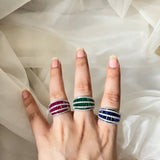 MultiLayer Invisible Baguette Ring