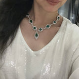 Emerald Diamanté Necklace