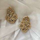 Mesh Polki Statement Earrings