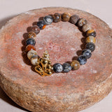 Jasper Stone Ganesh Rakhi Bracelet