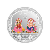 Laxmi Ganesh Ji 999 Silver Coloured Coin