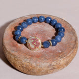 Blue Agate Om Rakhi Bracelet