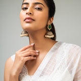 Pearl Whispers Dangling Jhumkas