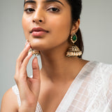 Pearl Whispers Dangling Jhumkas
