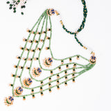 Ayesha Panchlada Necklace Set in Green
