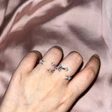 Double Finger Diamanté Ring