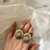 Butterfly Polki Adjustable Ring