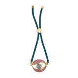Evil Eye Intertwined Rope Green Band Bracelet