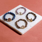 Purple Onyx Trishul Rakhi Bracelet