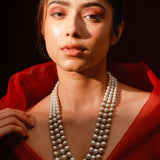 Elizabeth Triple Layer Pearl Necklace