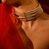 Maharani Pearl Polki Choker Set