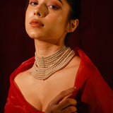 Maharani Pearl Polki Choker Set