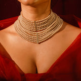 Maharani Pearl Polki Choker Set