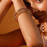 Moissanite Polki Meena Bangles (Openable)