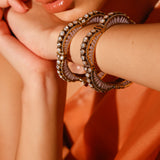 Moissanite Polki Meena Bangles (Openable)