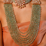 Zayna Green Strawberry Quartz Rani Haar Set