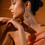 Bella Moissanite Polki Classic Chandbali