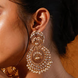 Bella Moissanite Polki Classic Chandbali