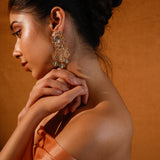 Moissanite Polki Statement Danglers