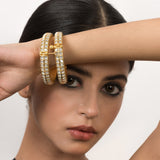 Sarisha Bangles Set in White