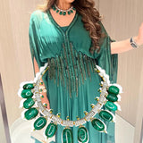 Chandni Girdhar in Queen of Emeralds Necklace set