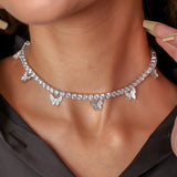 Butterfly diamanté choker - Zevar King