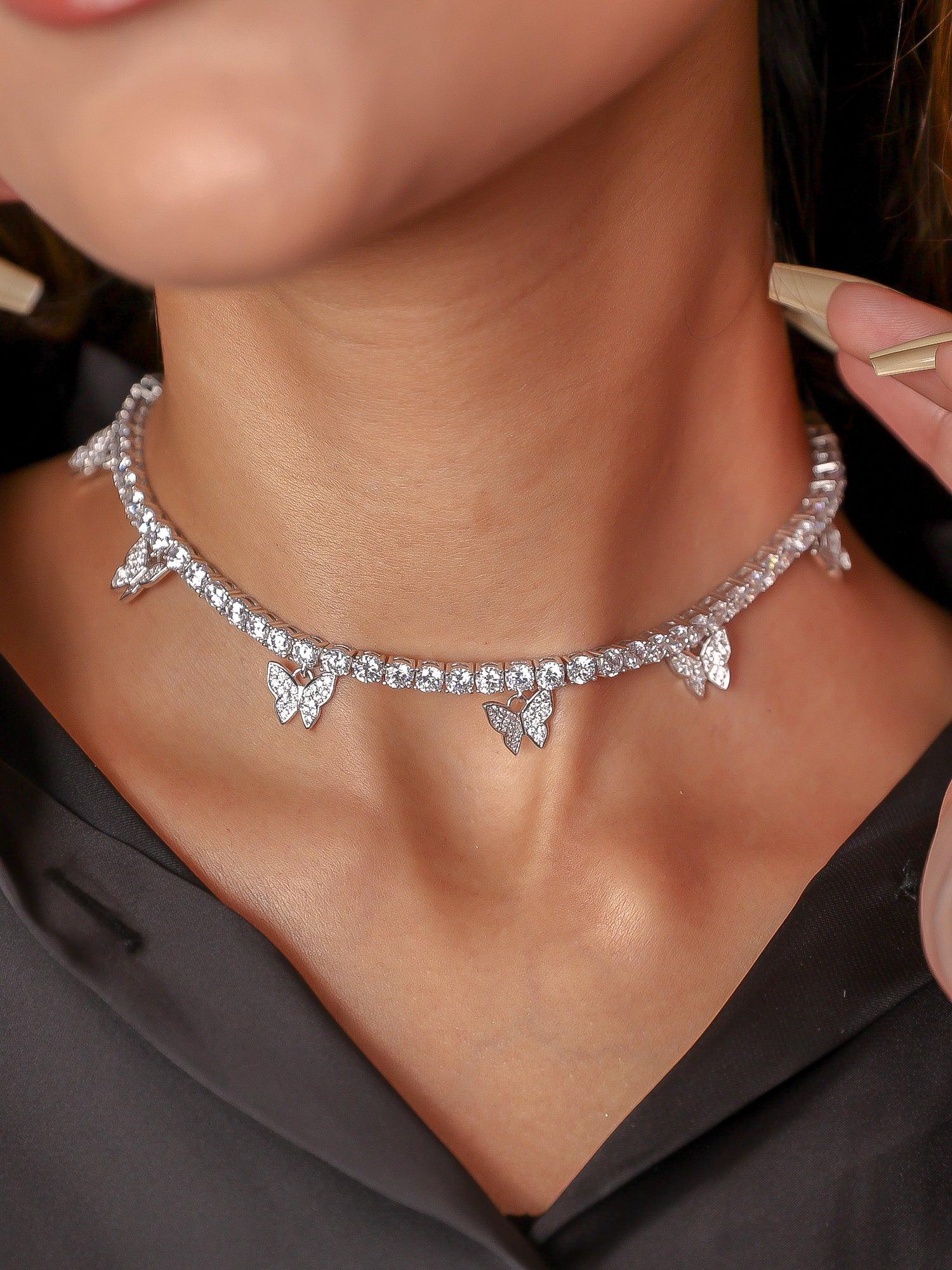Butterfly diamanté choker - Zevar King