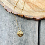 Gold Coin Evil Eye Necklace - Zevar King