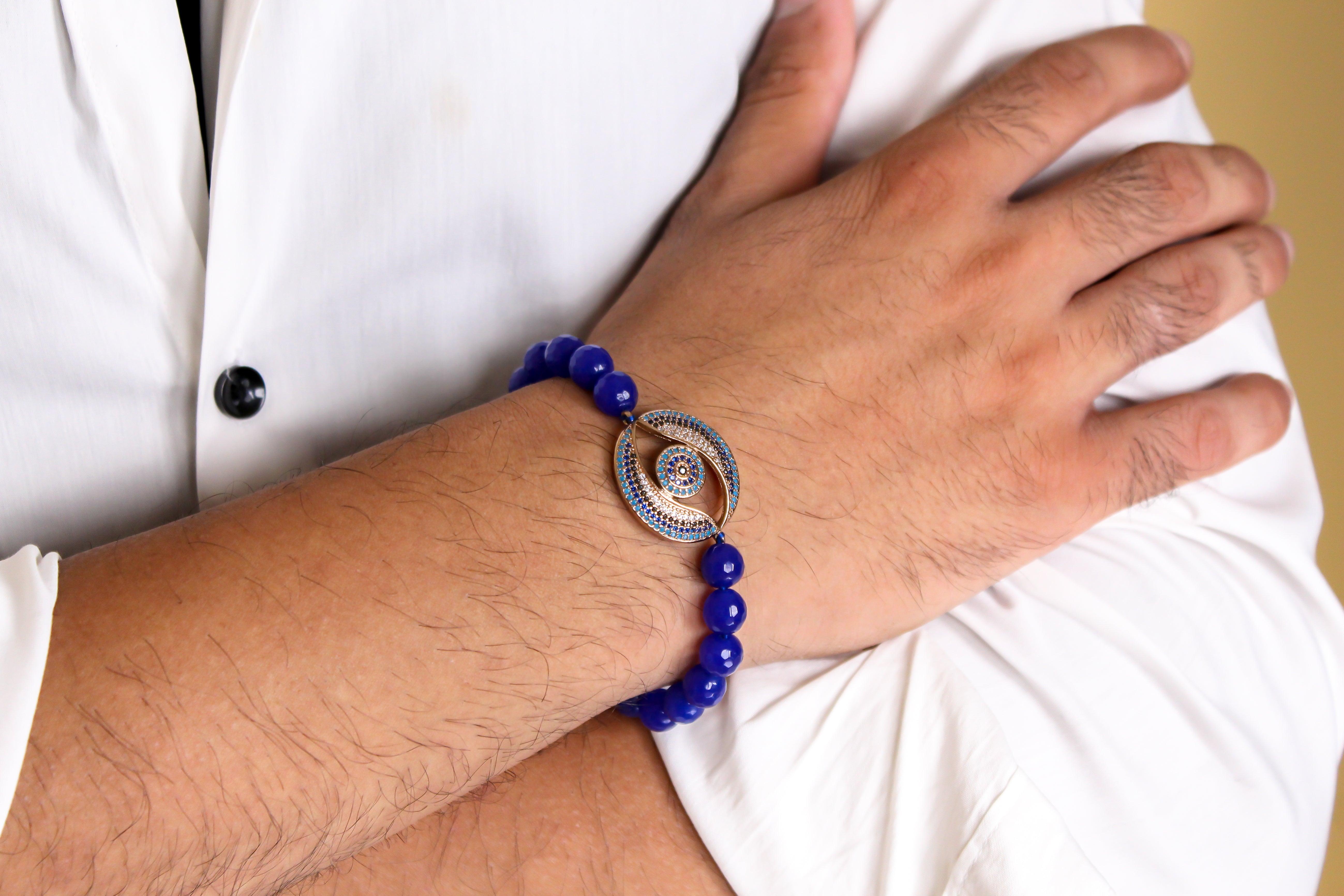 Blue Agate Protection Bracelet - Zevar King
