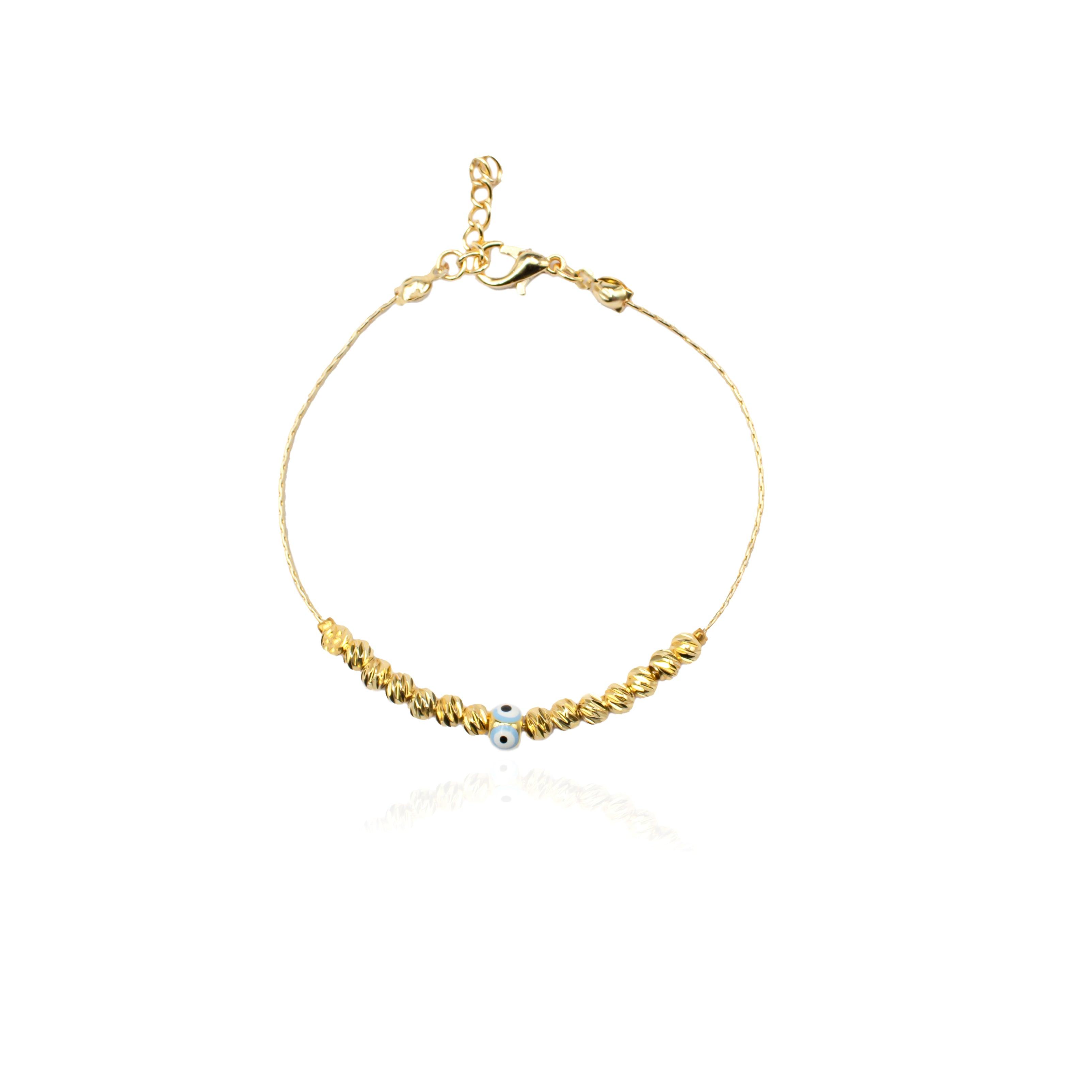 Balls Of Gold Eye Bracelet - Zevar King
