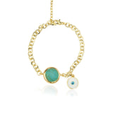 Turquoise Eye Drop Bracelet - Zevar King