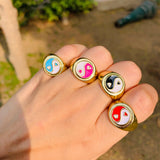 Yin & Yang Rings - Zevar King