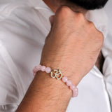 Rose Quartz Om Bracelet - Zevar King