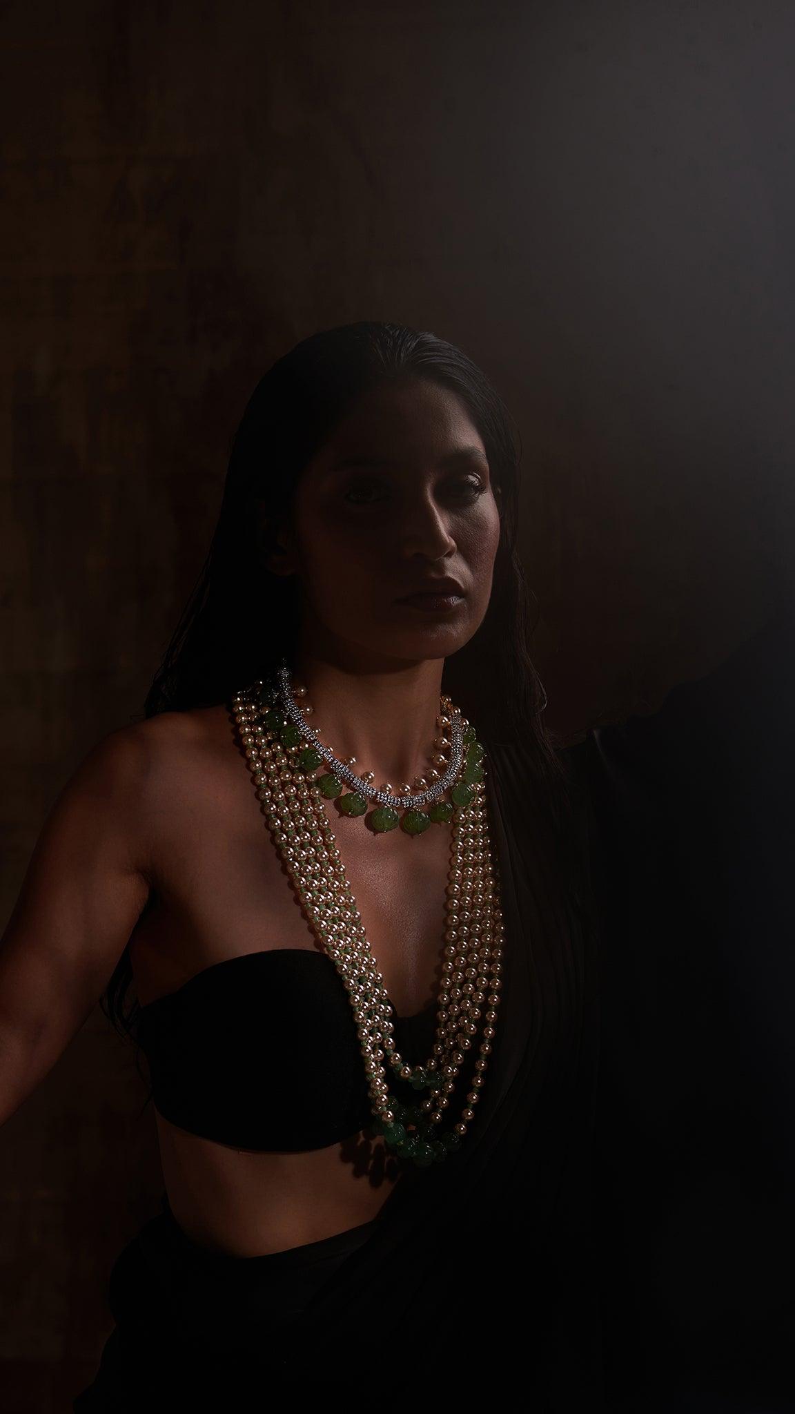 Zubeidaa Long Pearl Necklace - Zevar King