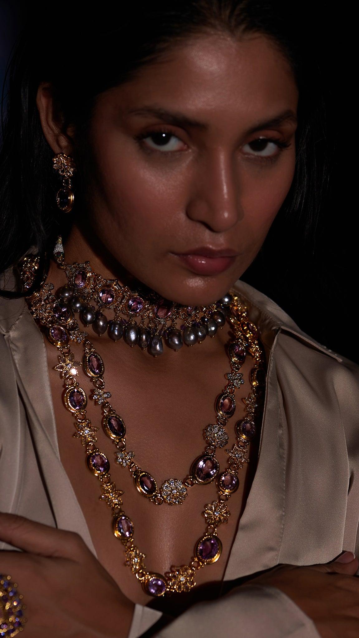 Malika Double String Necklace Set - Zevar King
