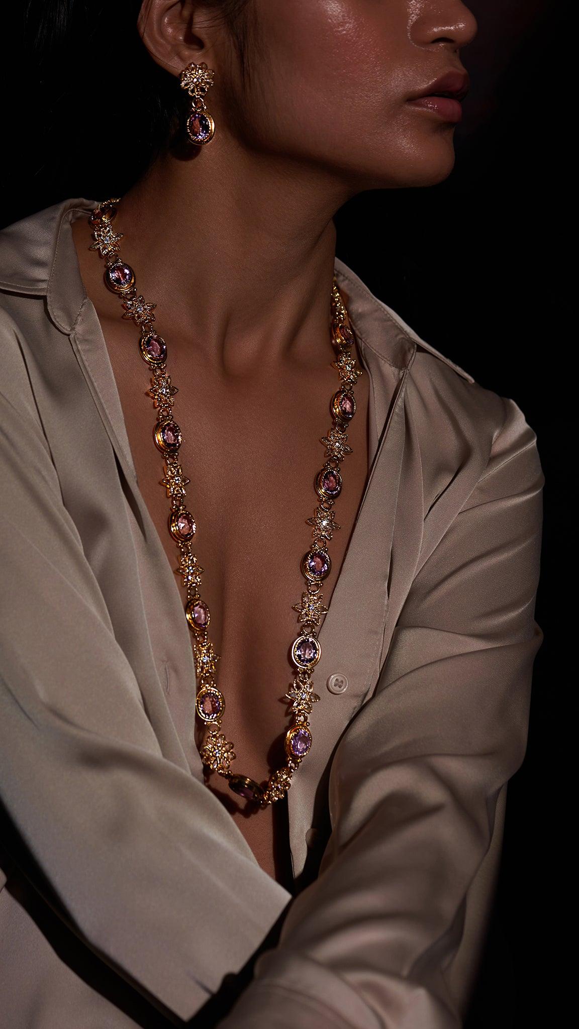 Malika Long Necklace Set - Zevar King