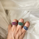 MultiLayer Invisible Baguette Ring