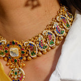 Zarina Multicolour Necklace Choker Set