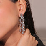 Diamante Long Glimmer Earrings