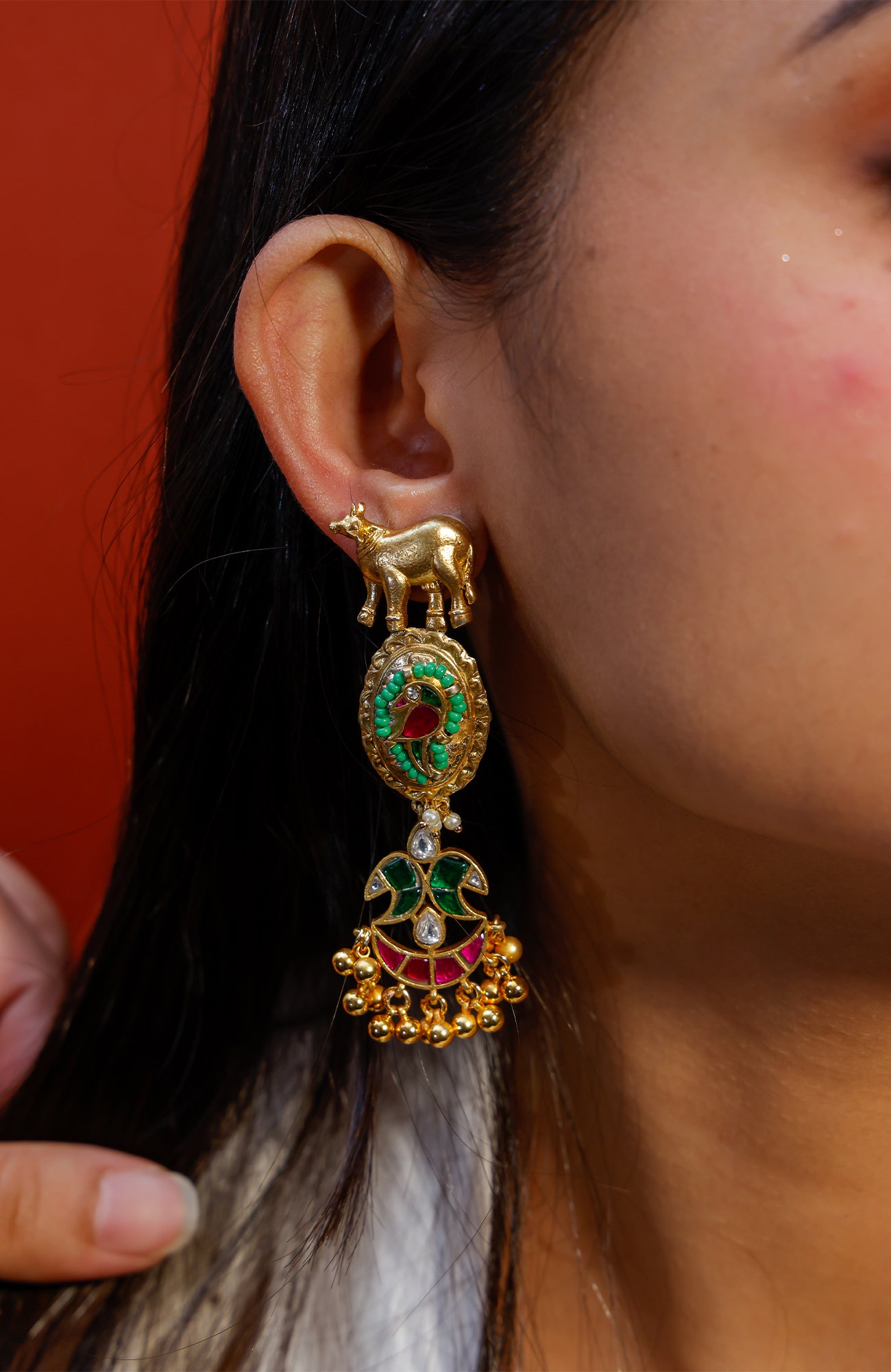 Load image into Gallery viewer, Nandini Polki Earrings
