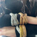 Triple Layer Twisty Wrap Around Bracelet
