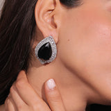 Diamante Dark Night Drop Earrings