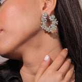 Diamante Half Moon Cuff Earrings