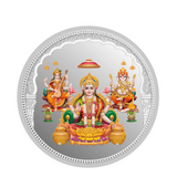 Laksmi Ganesh Saraswati Ji 999 Silver Colored Coin