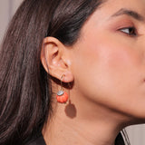 Dainty Orange Bulb Earrings