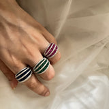 MultiLayer Invisible Baguette Ring