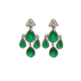 Emerald Drop Statement Earrings
